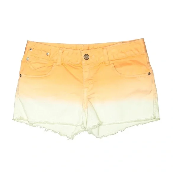 American Rag Orange and Cream Jean Shorts - Picture 1 of 4